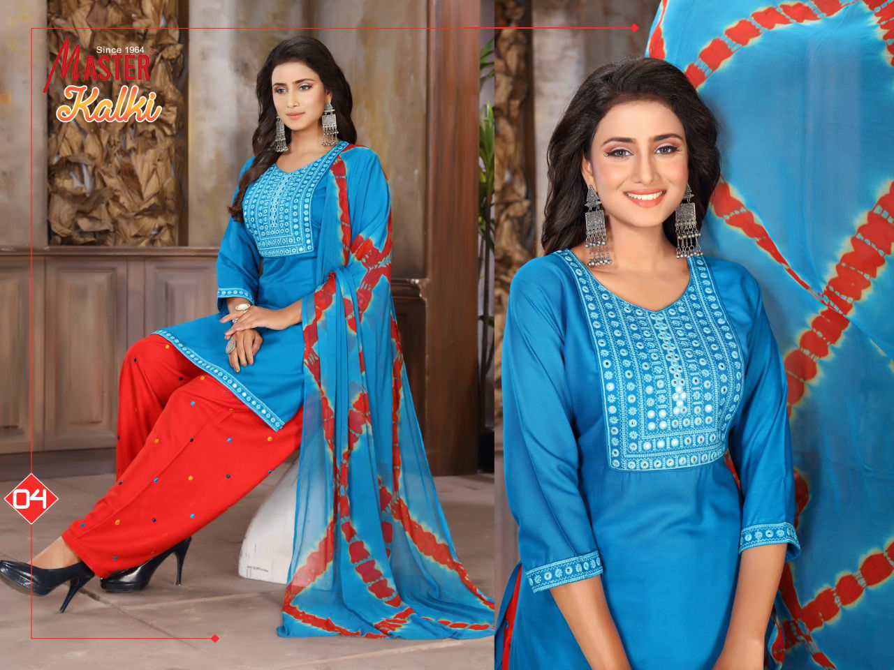 master kalki  Latest Fancy Designer Emboridery Casual Wear Readymade Punjabi Patiyala  Salwar Suit